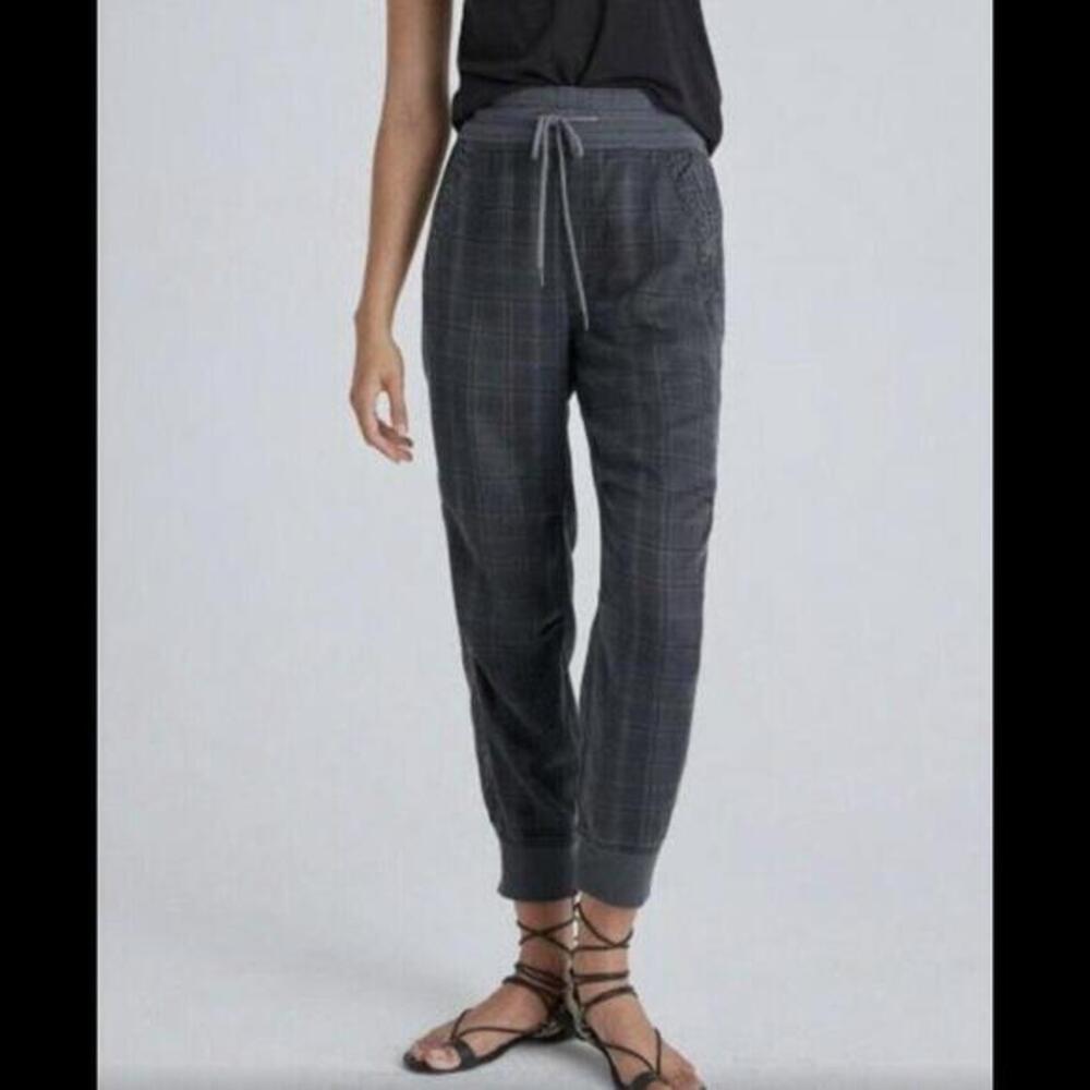 Anthropologie Kallie Plaid‎ and Leopard Mixed Print Joggers Size XS